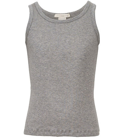Minimalisma Top - Rib - Seide/Baumwolle - Billund - Grey Melange
