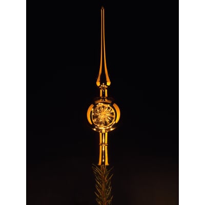 Christbaumreflexspitze Glas, Silberfarben