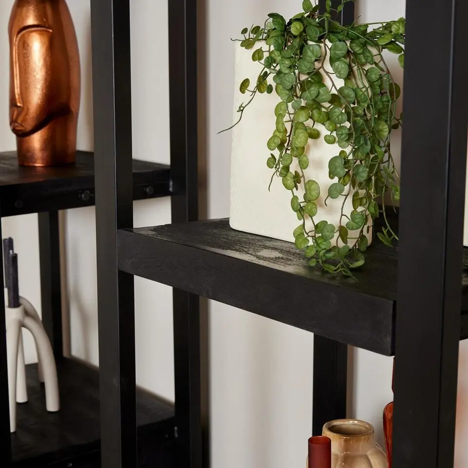 StarFurn - Boekenkast Boaz Black 1 deur - 55 cm - zwart