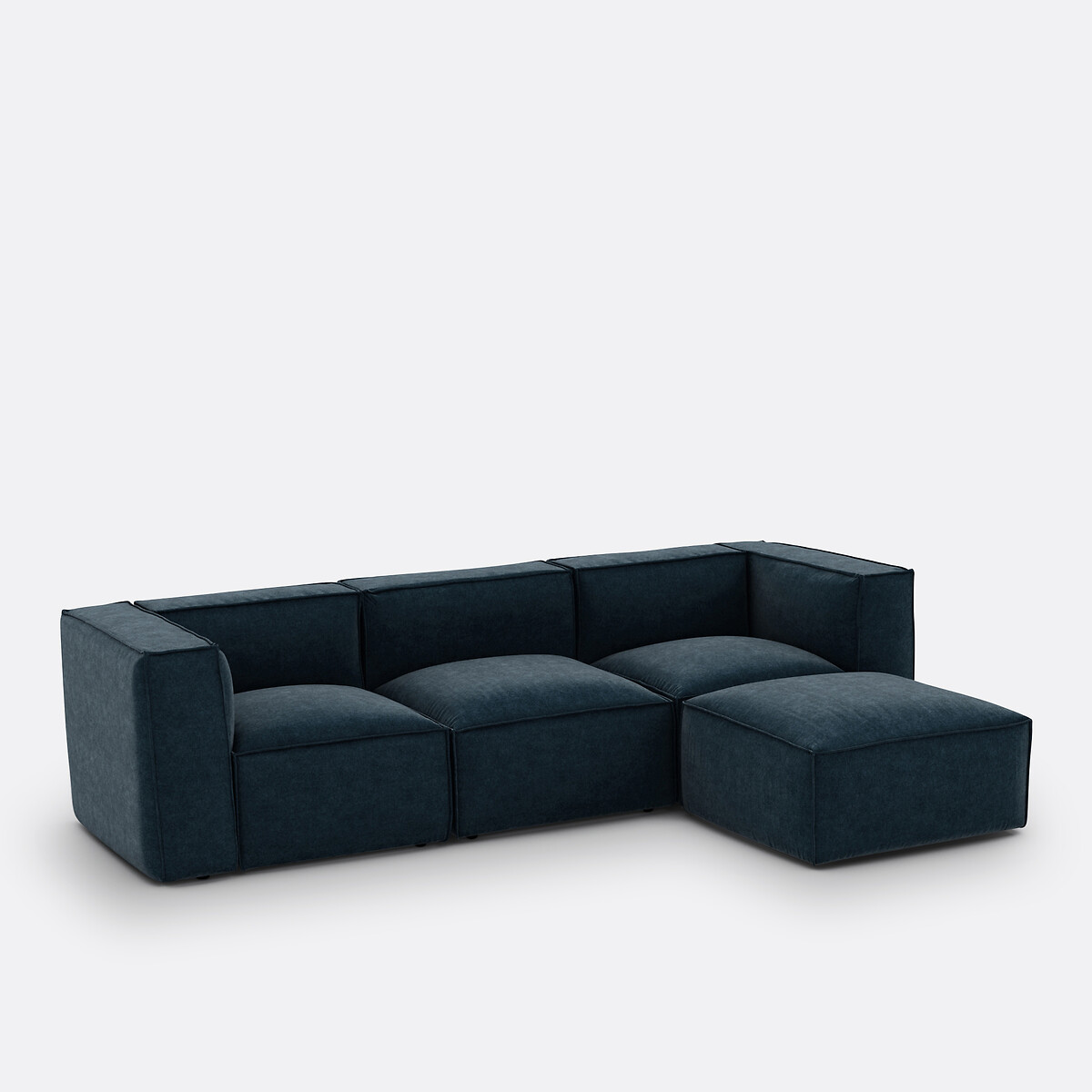 LA REDOUTE INTERIORS<br>Sofá modular de veludo texturizado, Seven