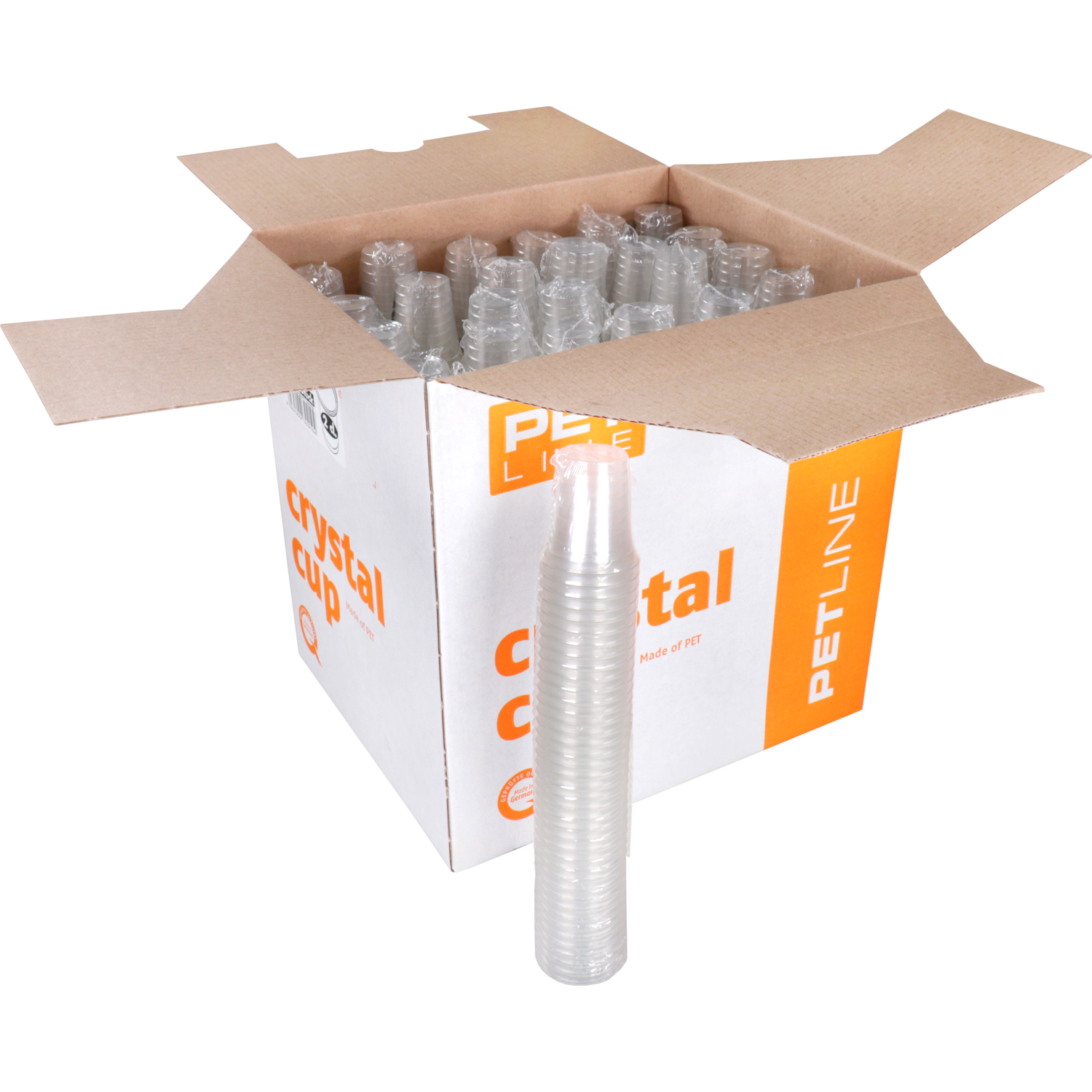 Glas, borrelglas, gerecycled PET, 0.02l, helder