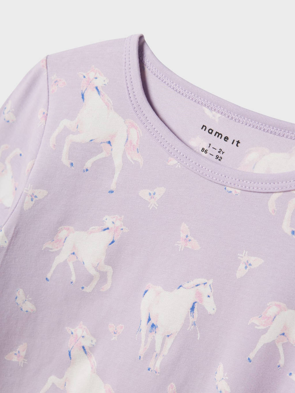 NAME IT pyjama NMFNIGHTSET HORSE lila/wit