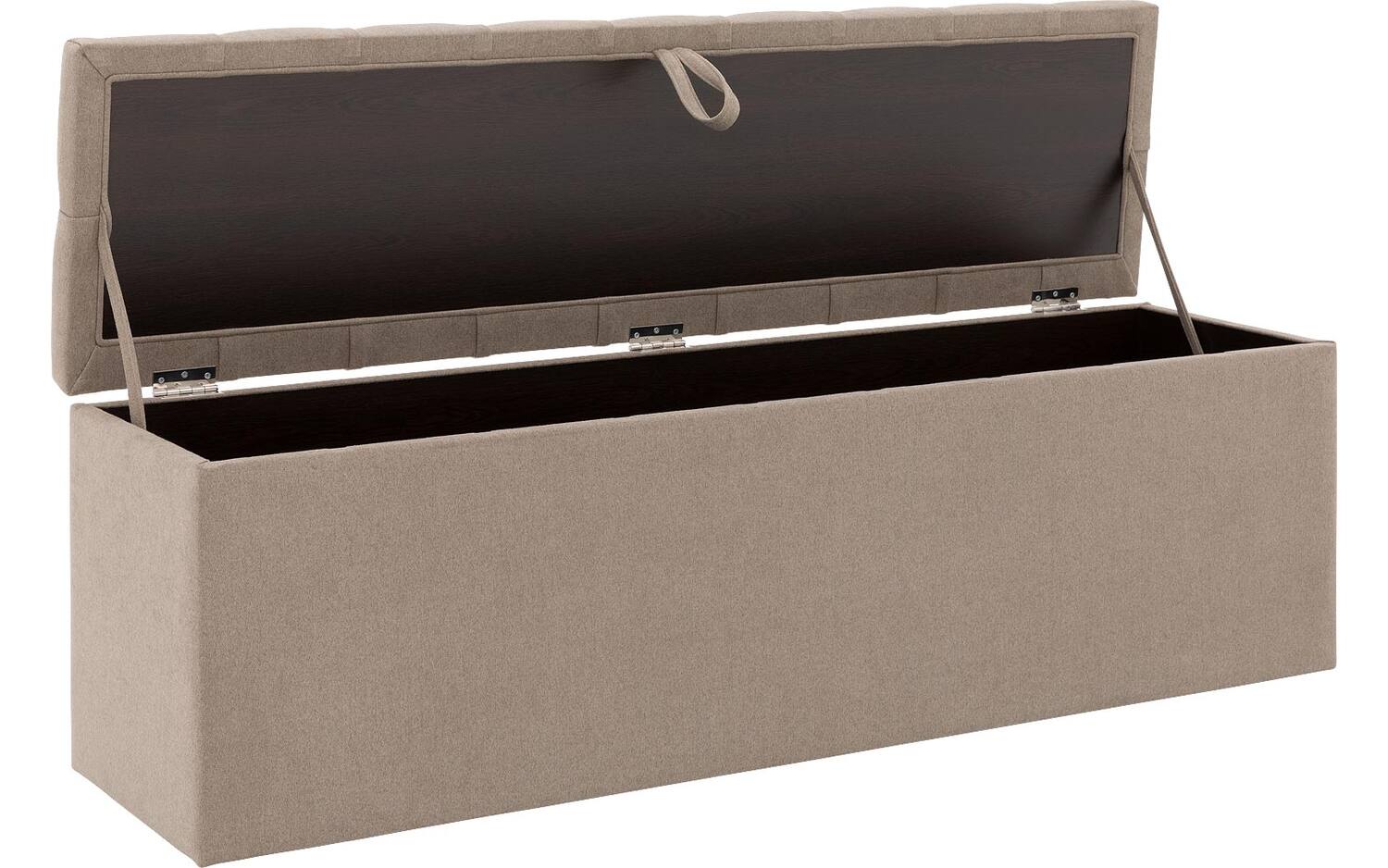 Goossens Bedbank Nomade 2, 150 cm breed met klep gecapitonneerd