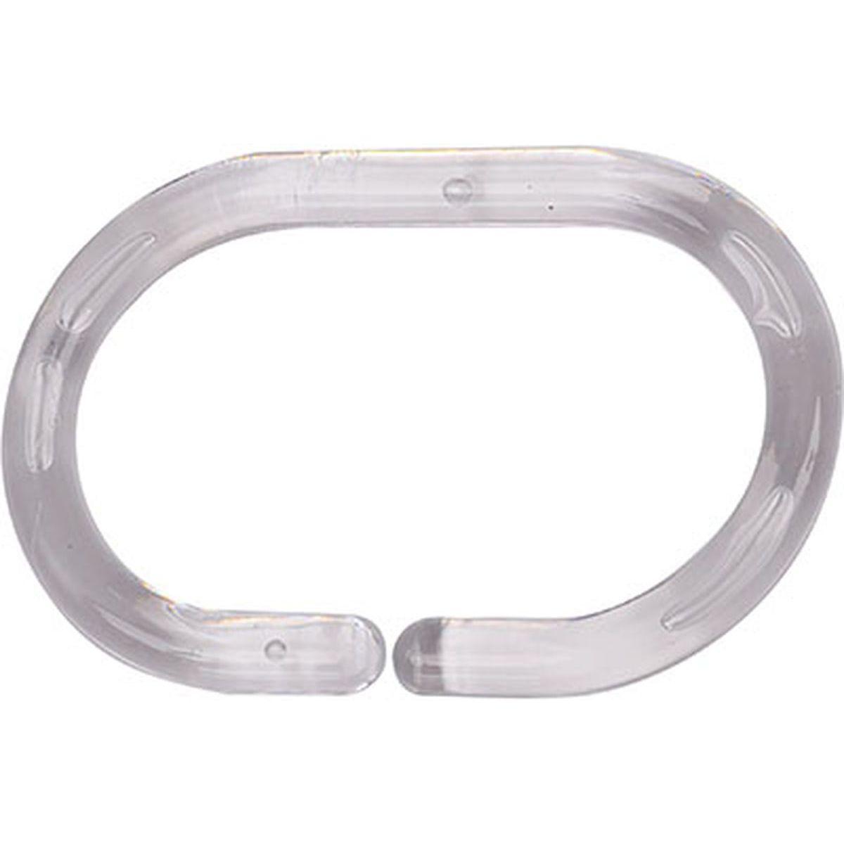SET DE 12 ANNEAUX DE DOUCHE PS  TRANSPARENT