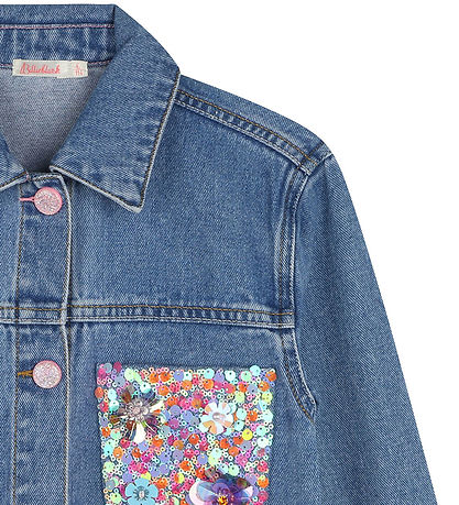 Billieblush Jeansjacke - Double Stone/Brush m. Pailletten