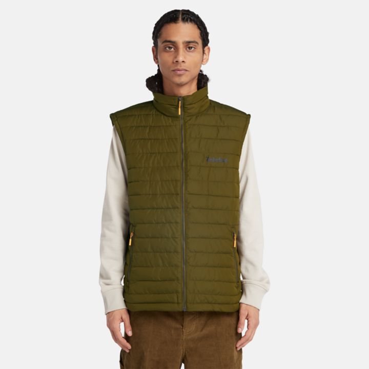 Colete impermeável dobrável Axis Peak para homem, na cor verde.