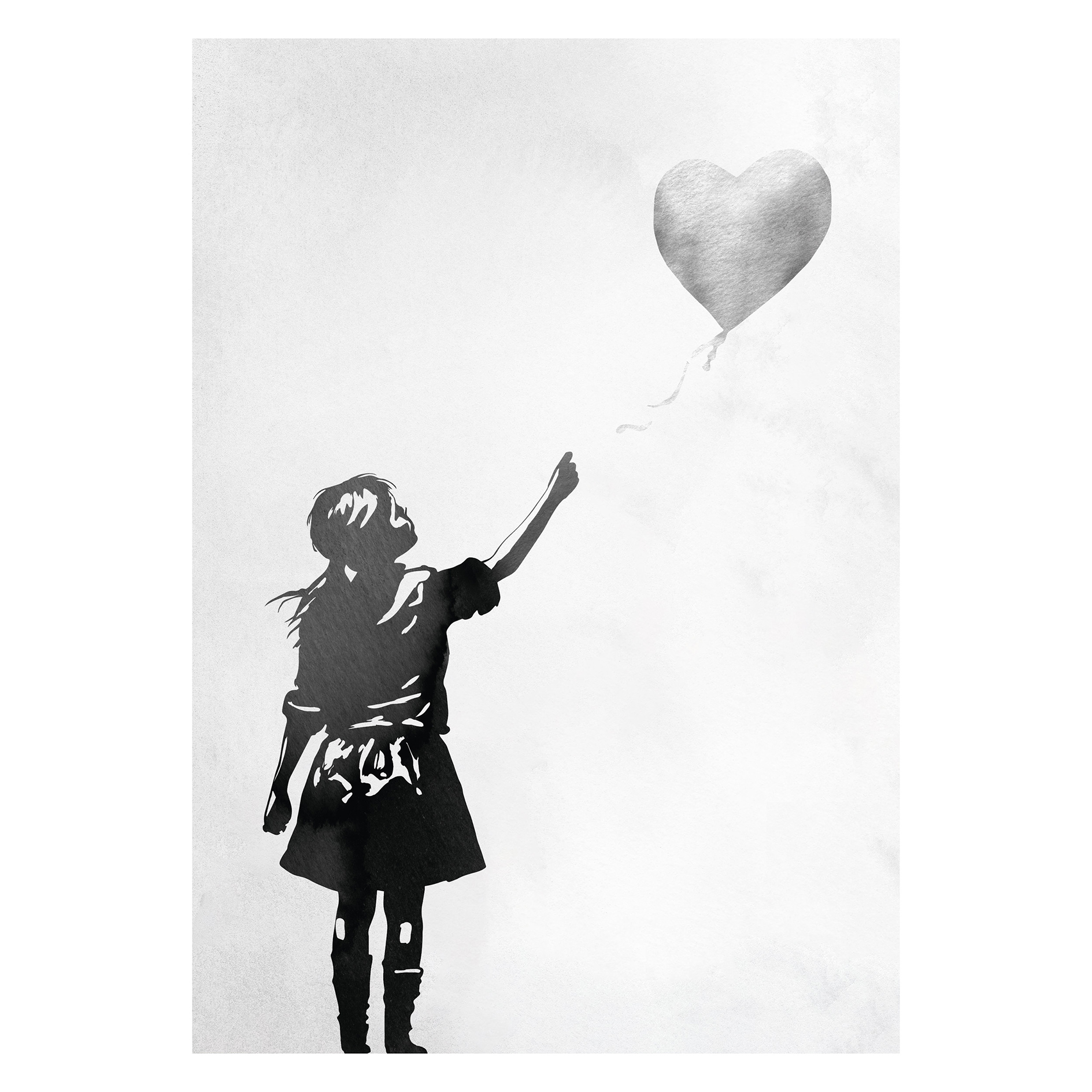 Gerahmtes Bild BALLOON GIRL - 50x70 cm