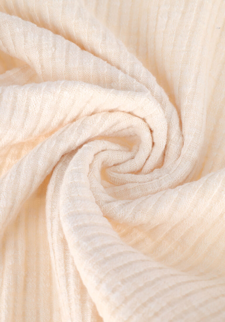 NOBELL beige nobell trui kooka melange rib jersey
