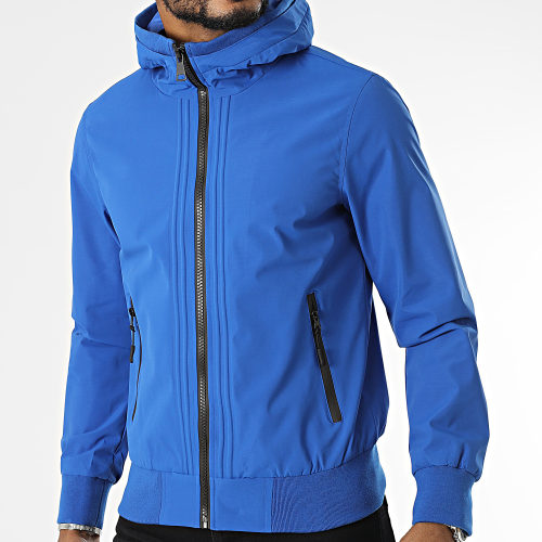 Veste Zippée A Capuche Bleu Roi