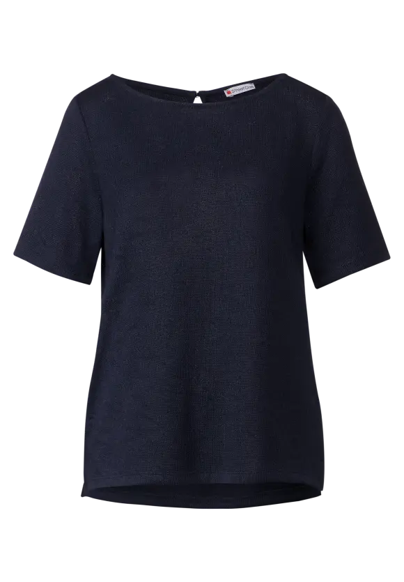 Shirt im Strick Look - deep blue
