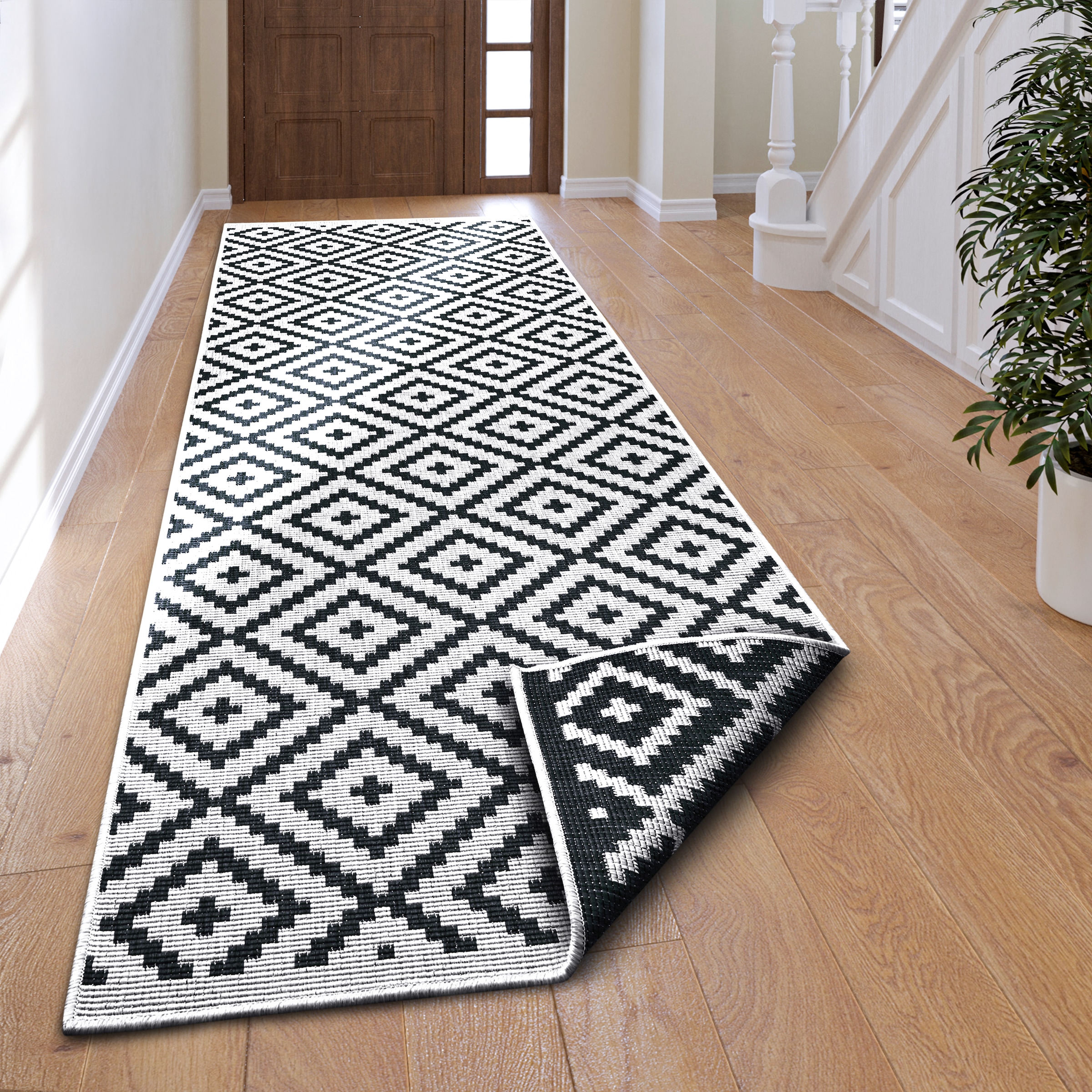 my home Läufer »Ronda Wendeteppich« rechteckig 5 mm Höhe Sisal-Optik, Flachgewebe, In-  und Outdoor, geometrisches Boho Design