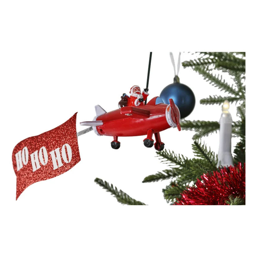 Toppstjerne med flyvende nisse 51 cm