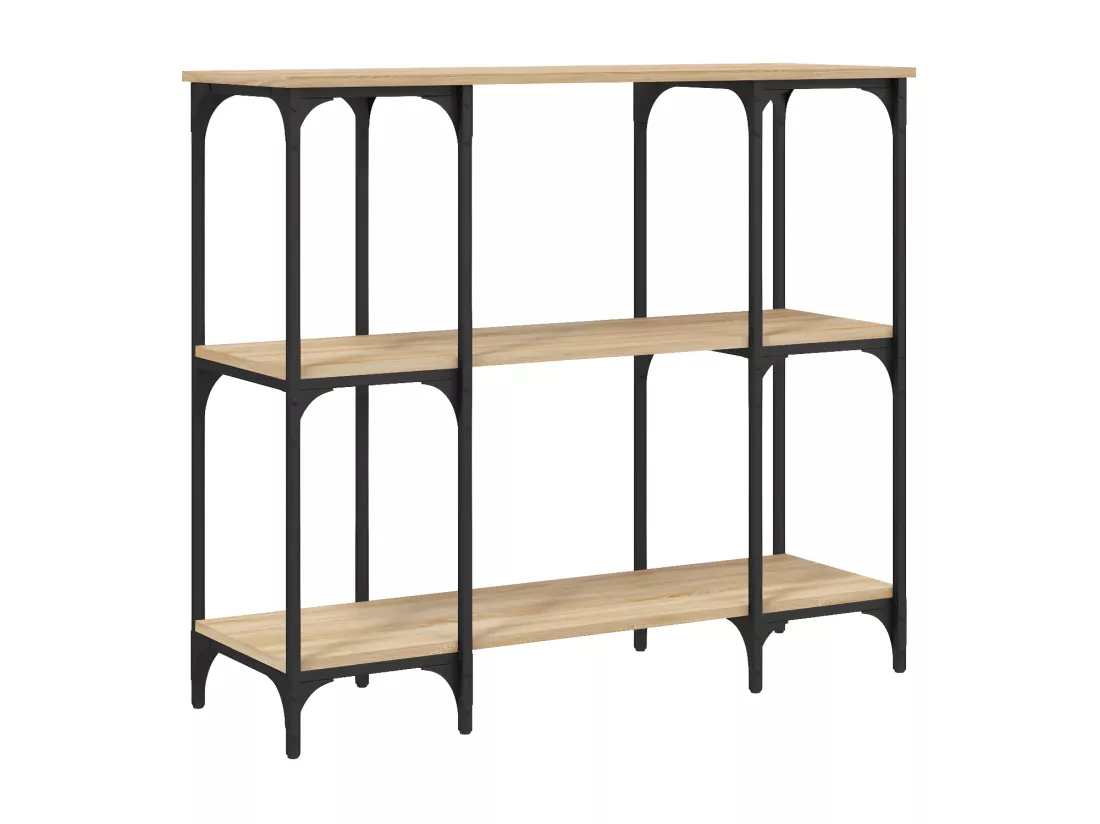 Table console chêne sonoma 102x35x90 cm bois d'ingénierie
