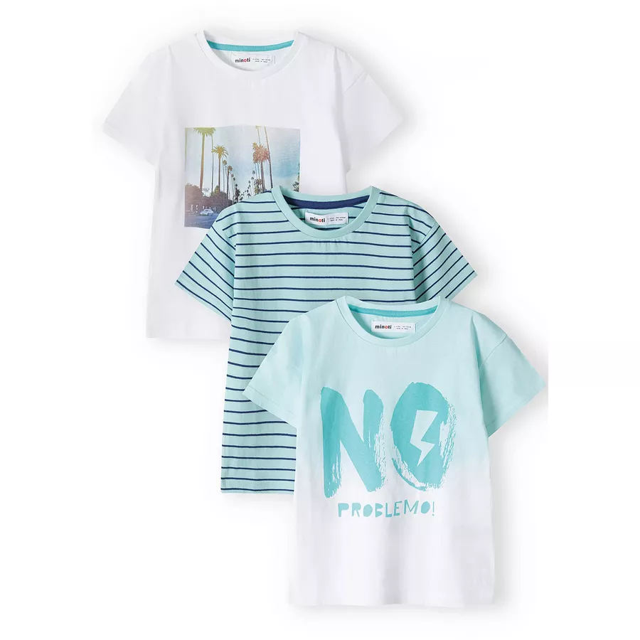 MINOTI 3er-Pack T-Shirts MintgrünWeiß