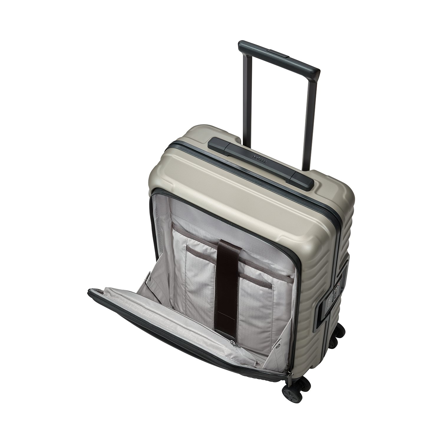 TITAN Litron Frame 4 Wheel Trolley S Frontpocket champagne