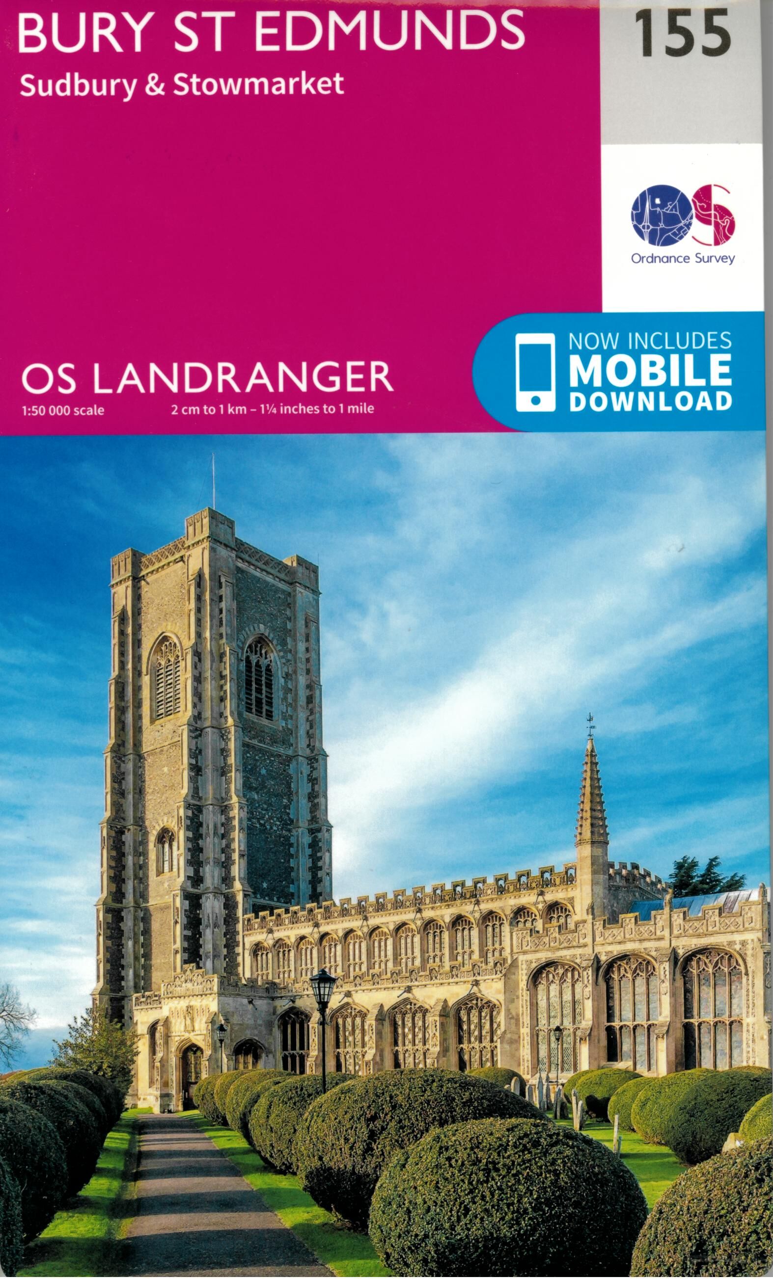 ORDNANCE SURVEY - 155 GB BURY ST EDMUNDS 1 50 000