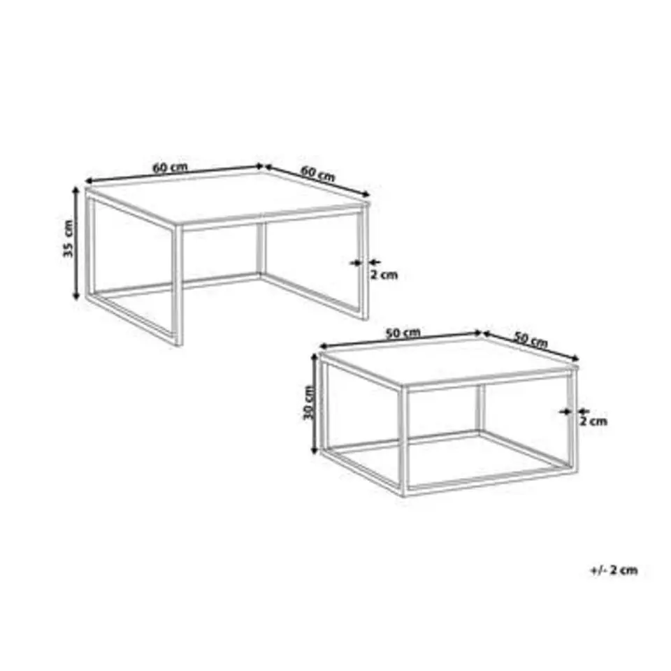 BREA - Salontafel - Wit - Veiligheidsglas