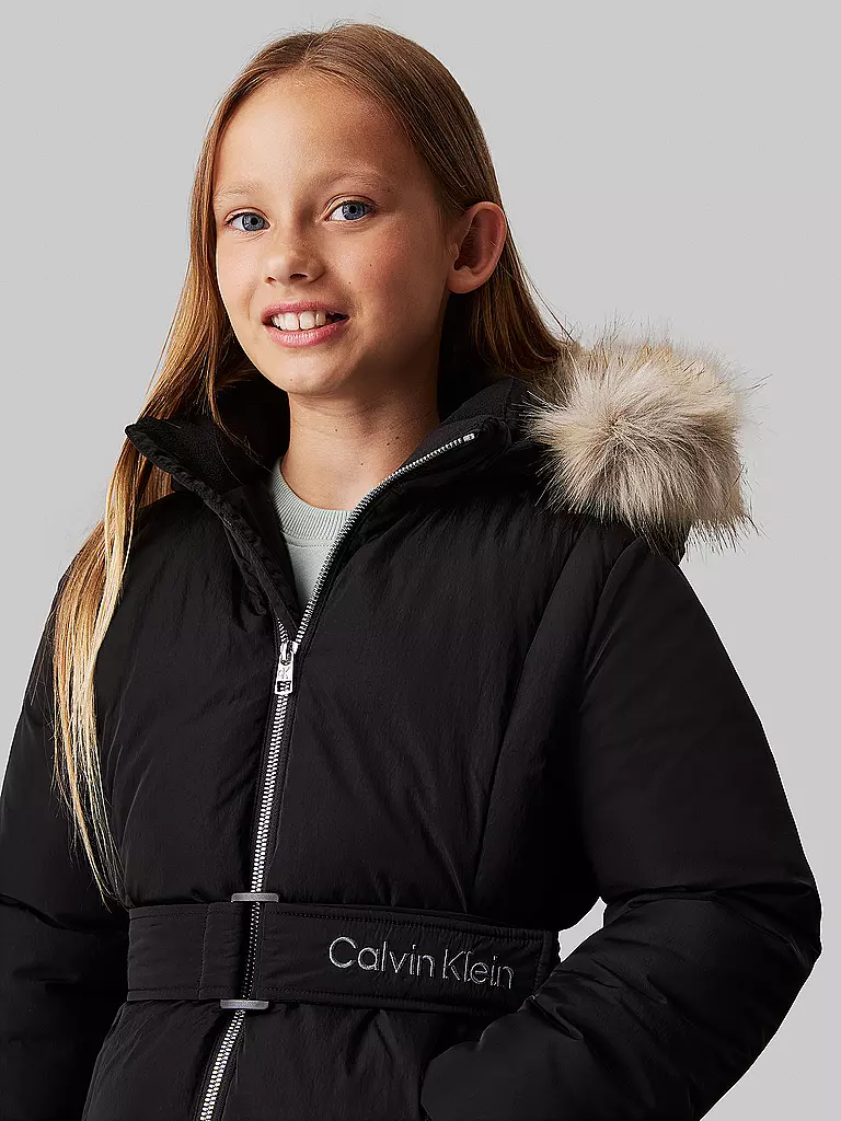CALVIN KLEIN JEANS Mädchen Steppmantel schwarz