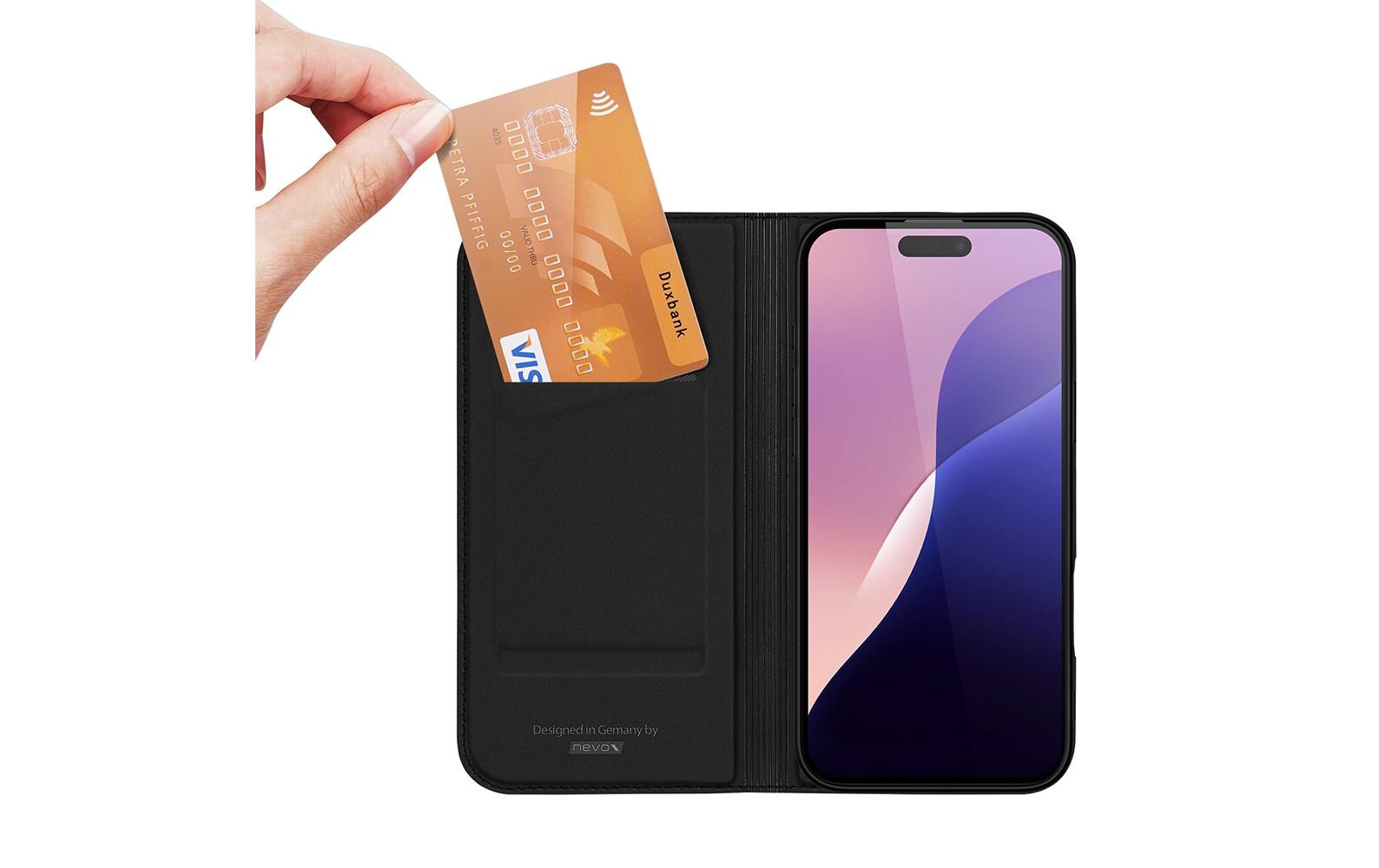Book Cover Vario Series iPhone 16 Pro Max SchwarzBook-Cover für das Apple iPhone 16 Pro Max