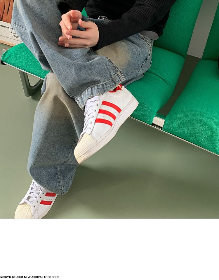 MRCYC - Mid Rise Washed Wide Leg Jeans