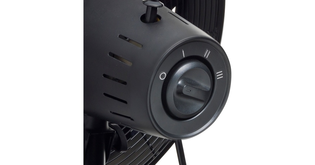 BestronDFS45WB Design Statiefventilator  (Zwart/houtkleur, Ø 45 cm | stijlvol hout desgin)