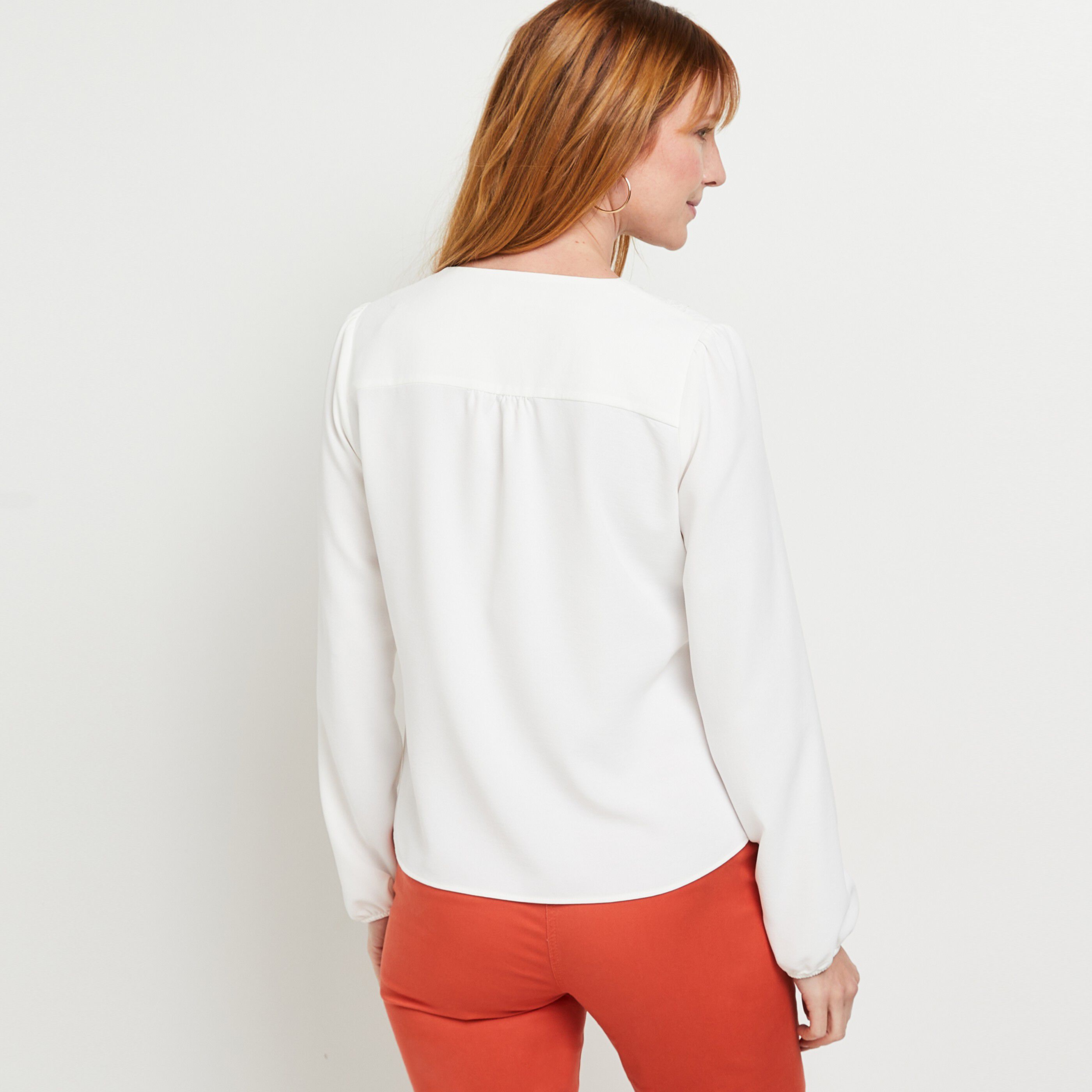 Chemisier fluide écru femme - ECRU