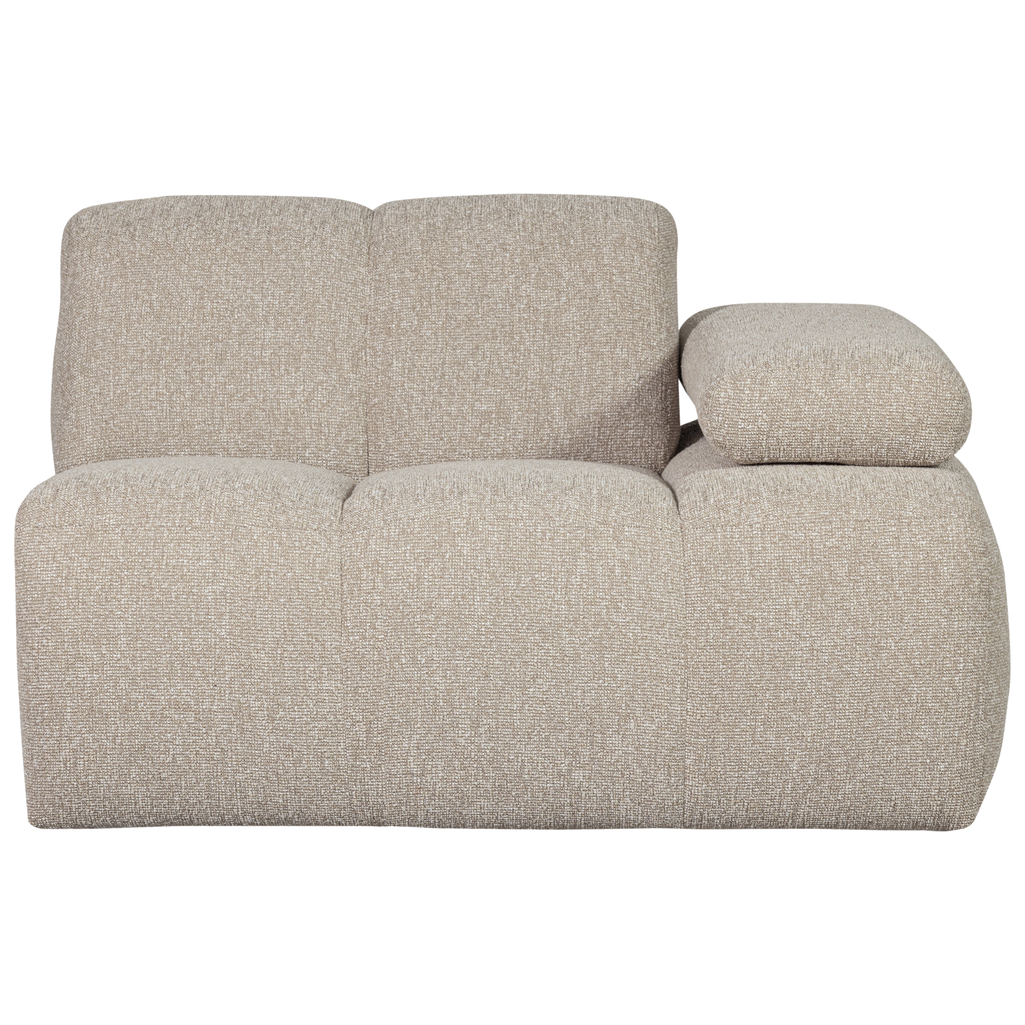 1-zits bankje Mojo Mojo 1-zits Bankje met Arm Rechts - Bouclé - Beige Melange