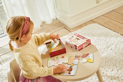 Barbo Toys  Rør og kjenn Puslespill Bondegårdsvenner 4-in-1
