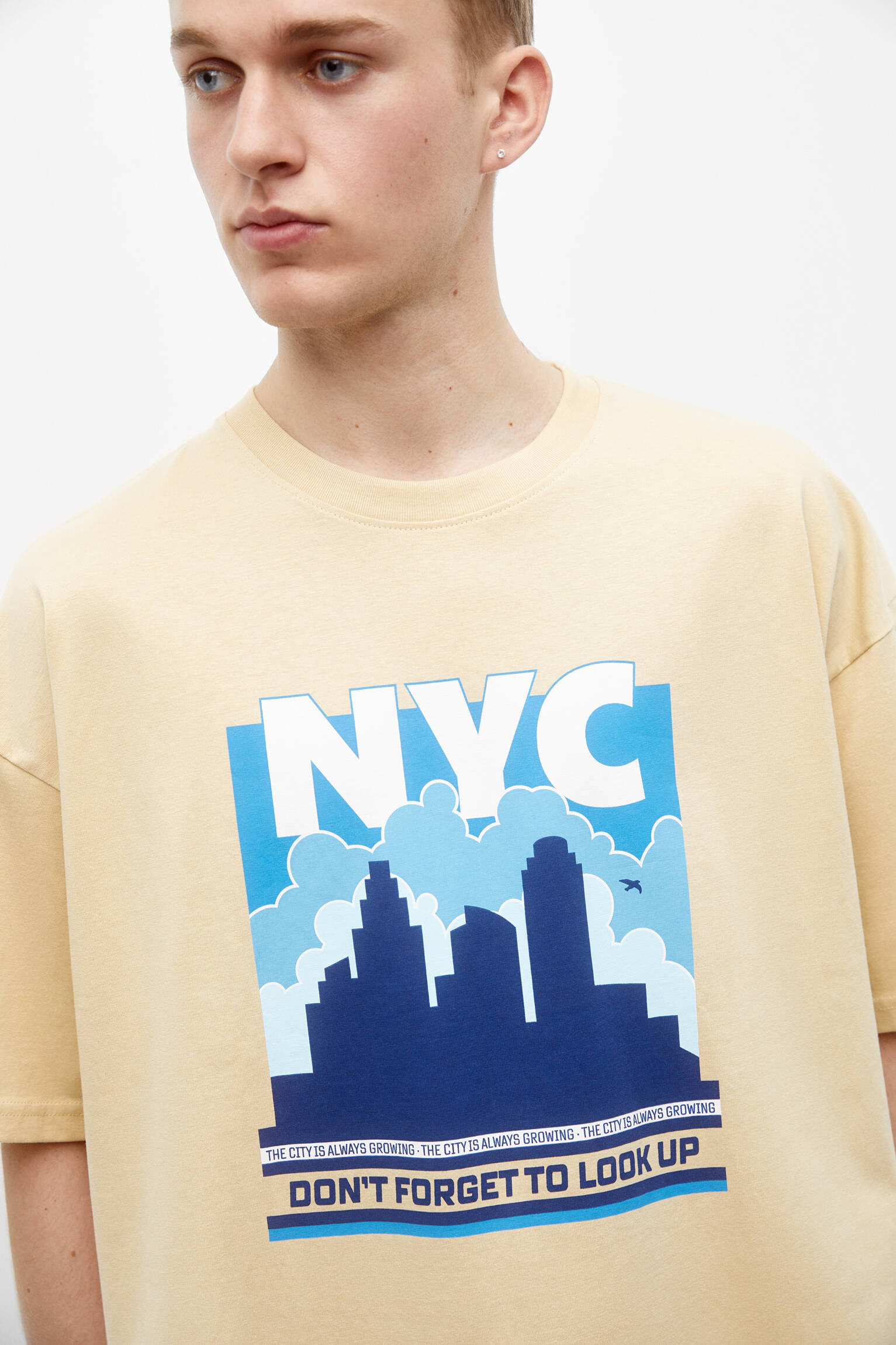 CAMISETA DE MANGA CURTA NEW YORK - OFF WHITE