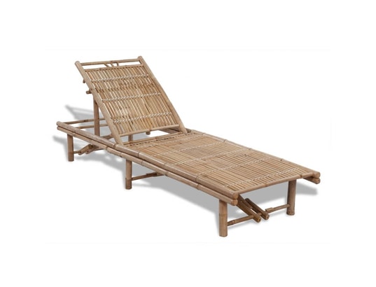 VIDAXL - Bain de soleil Chaise longue bambou