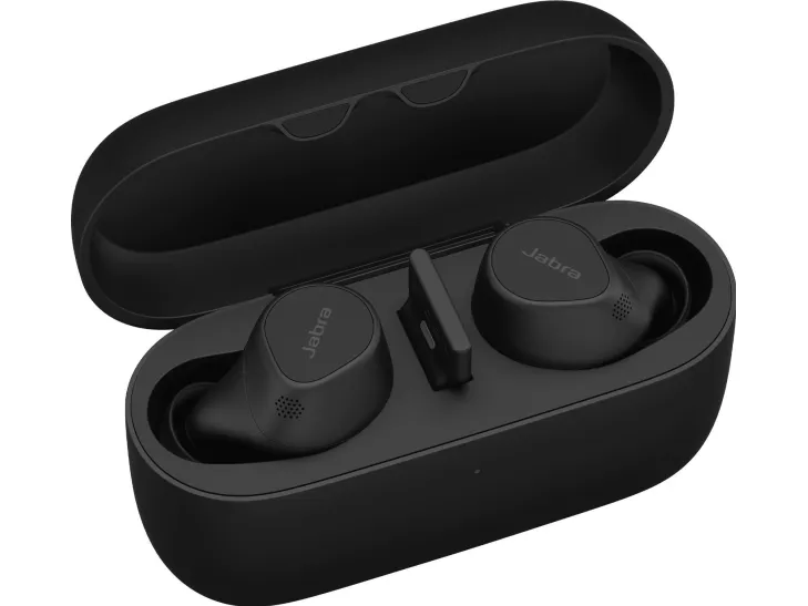 Jabra Evolve2 Buds UC - Ægte trådløse øretelefoner med mik. - i øret - Bluetooth - aktiv støjfjerning - USB-A via Bluetooth adapter - støjisolerende - sort - Zoom Certified, Optimeret til Google Meet