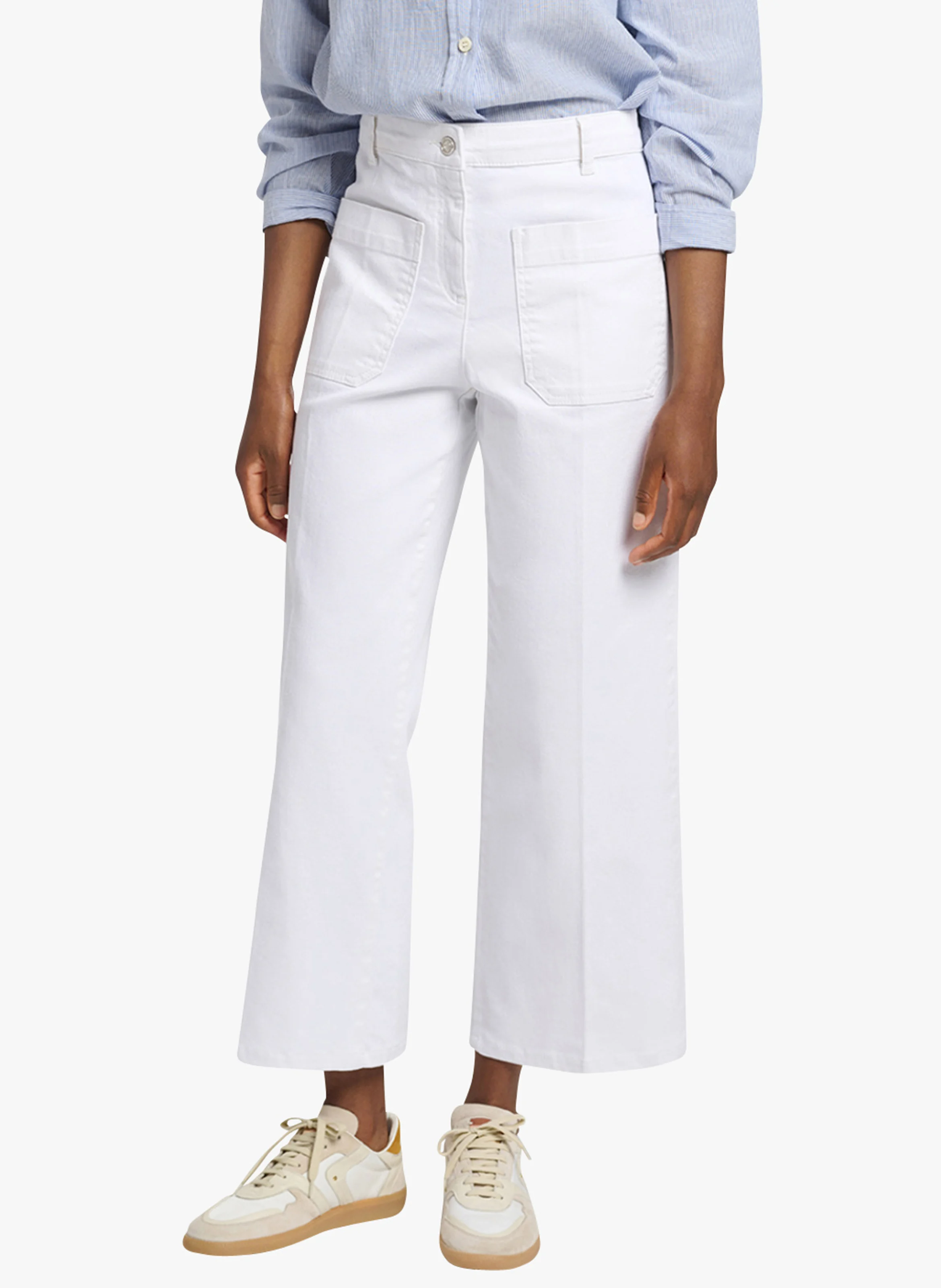 HELIAS - Jean droit en coton | Blanc