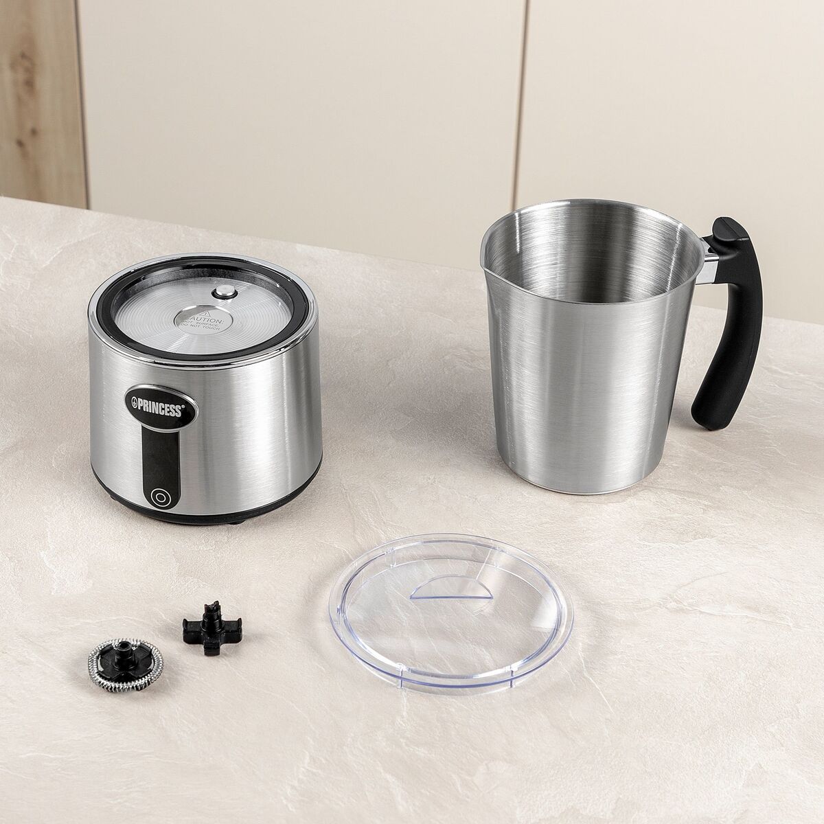 Induction melkeskummer 650 watt, sølv