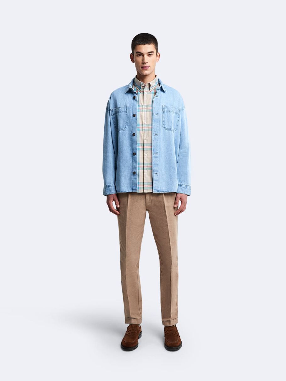 Chemise slim à carreaux