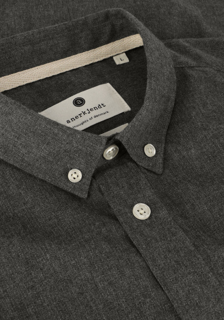 ANERKJENDT antraciet anerkjendt casual overhemd akkonrad melange shirt