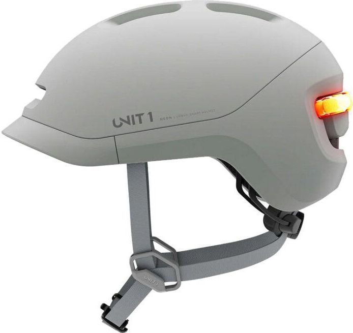 Unit 1 - NEON-SE-L-SGRY-V1 - Slimme fietshelm - lichtgrijs - Maat L