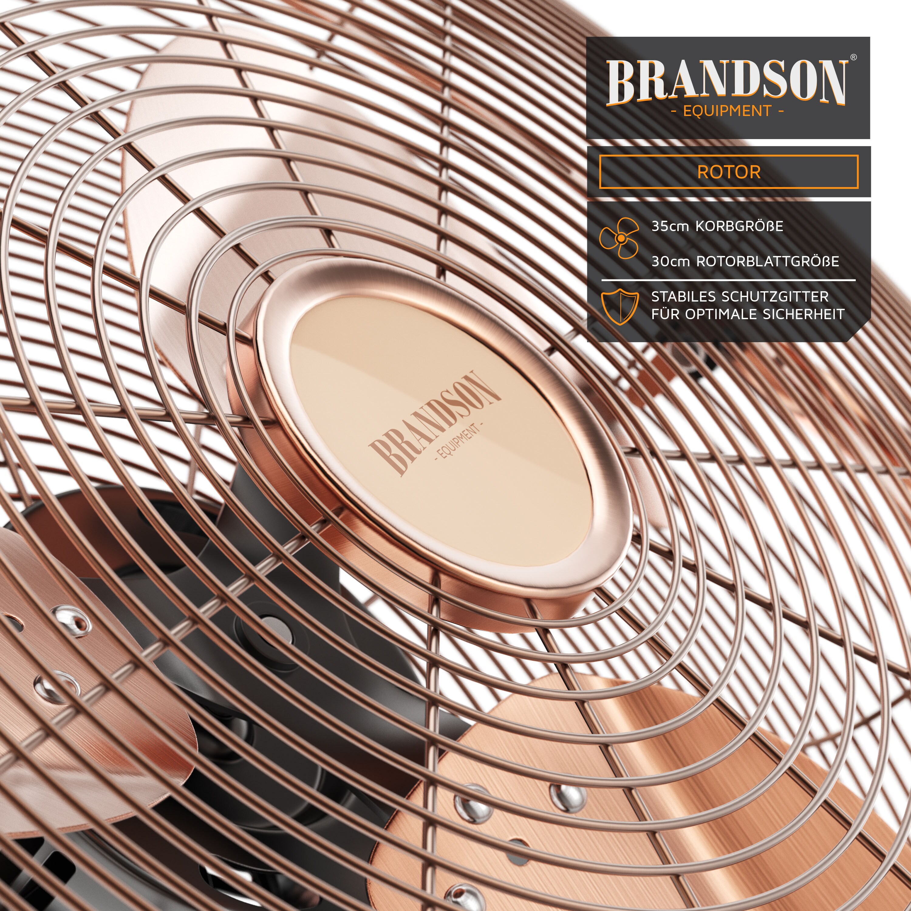 Brandson Windmaschine Retro Stil, Ventilator, Standventilator 30cm, Tischventilator Bodenventilator, hoher Luftdurchsatz robuster Stand