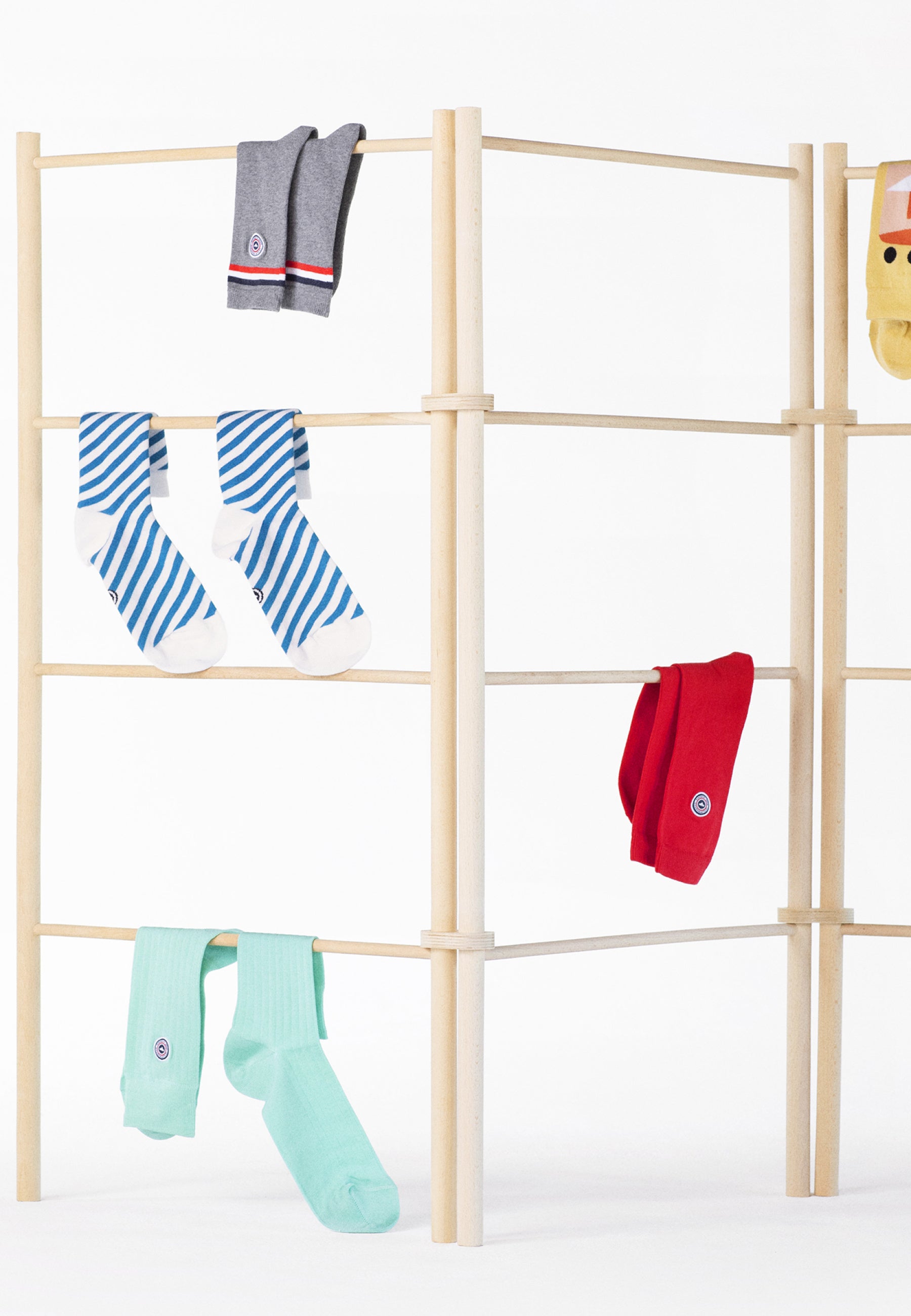 Pochette surprise de cinq paires de chaussettes mixtes aux coloris aléatoires-Pochette cinco chaussettes