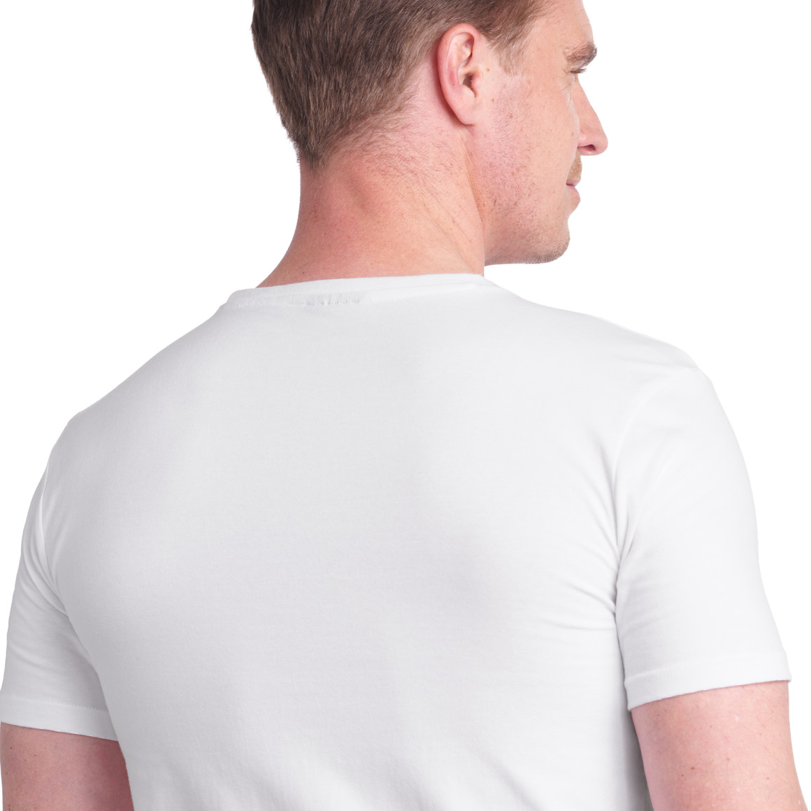 VanVaan Herren T-Shirt mit Rundhalsausschnitt weiss