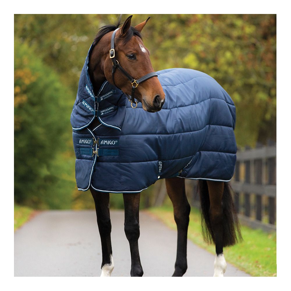 Horseware AMIGO INSULATOR 210D 350G - Couverture de box + couvre-cou navy/navy/white