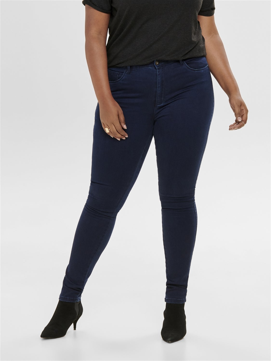 CARAUGUSTA Hohe Taille Skinny Fit Jeans Dark Blue Denim