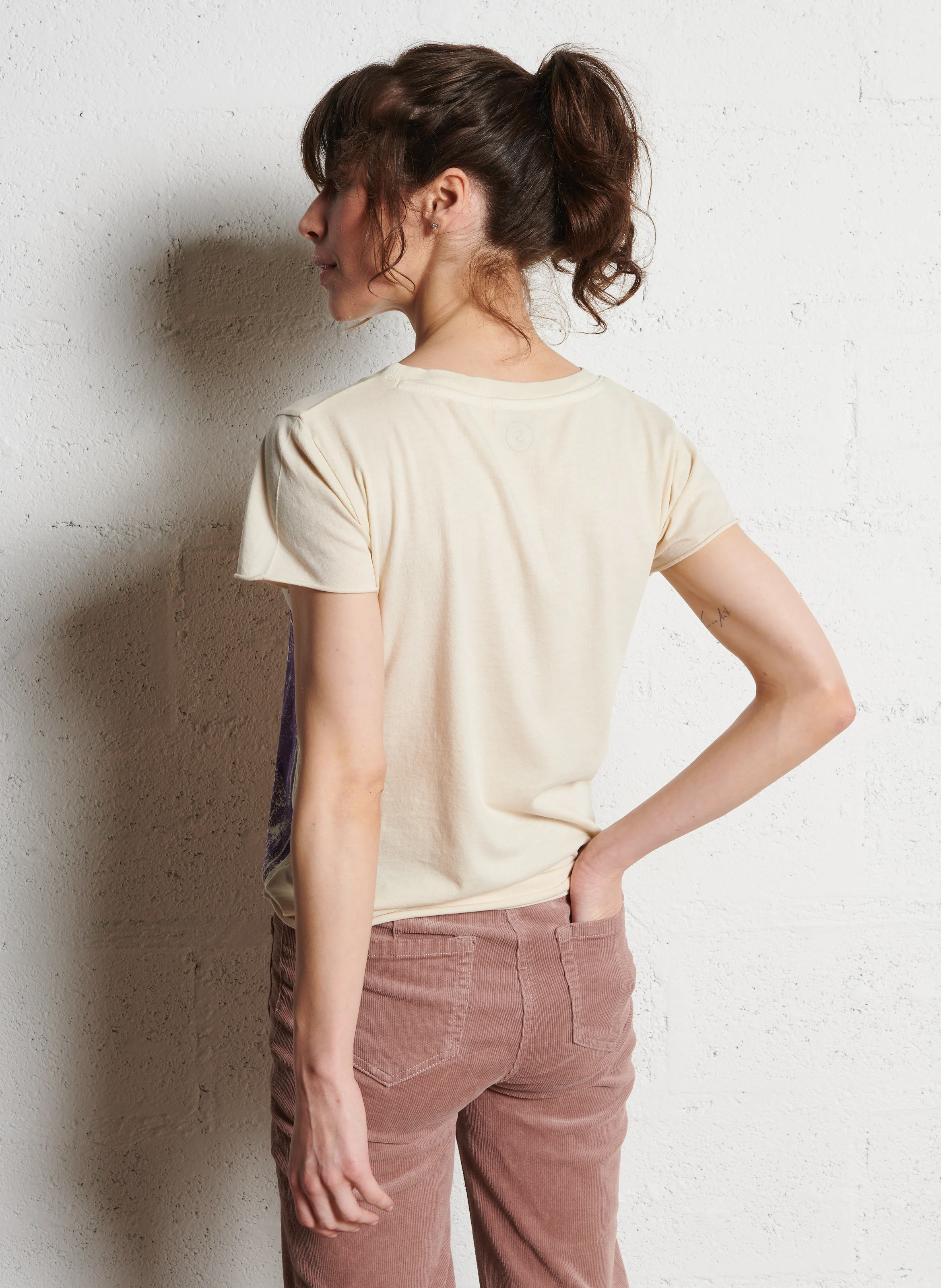 TORO - Tee-shirt droit col rond imprimé en coton bio | Blanc