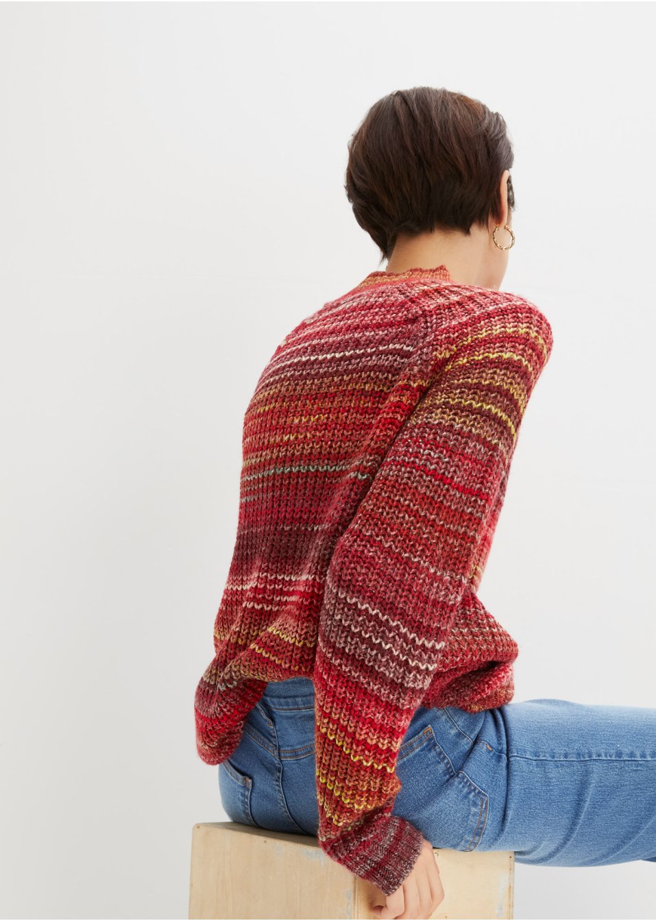 Pull avec effet chiné