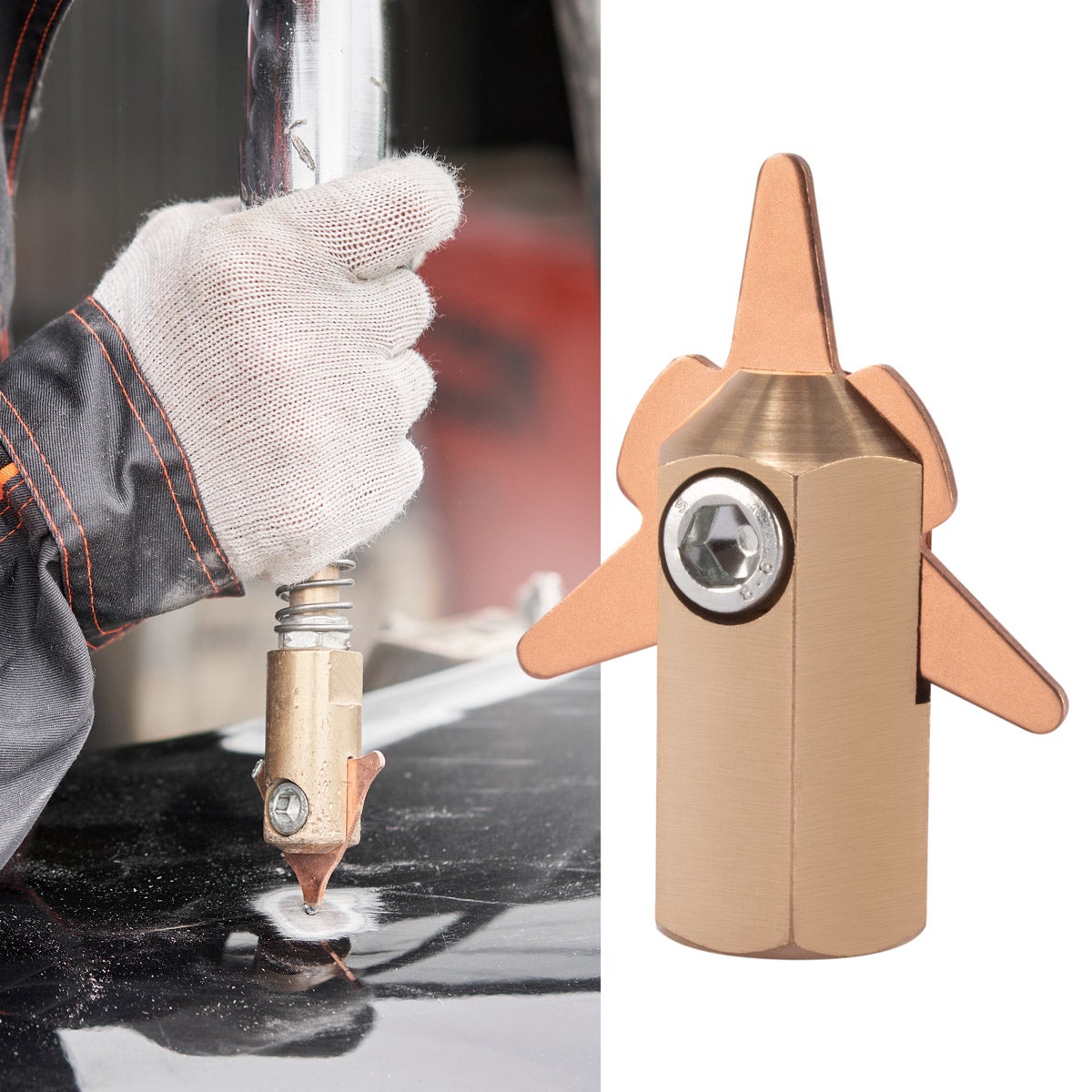 STAHLWERK Elektrodehouder voor deukentrekkers, deukentrekkers, slimme reparatieaccessoires