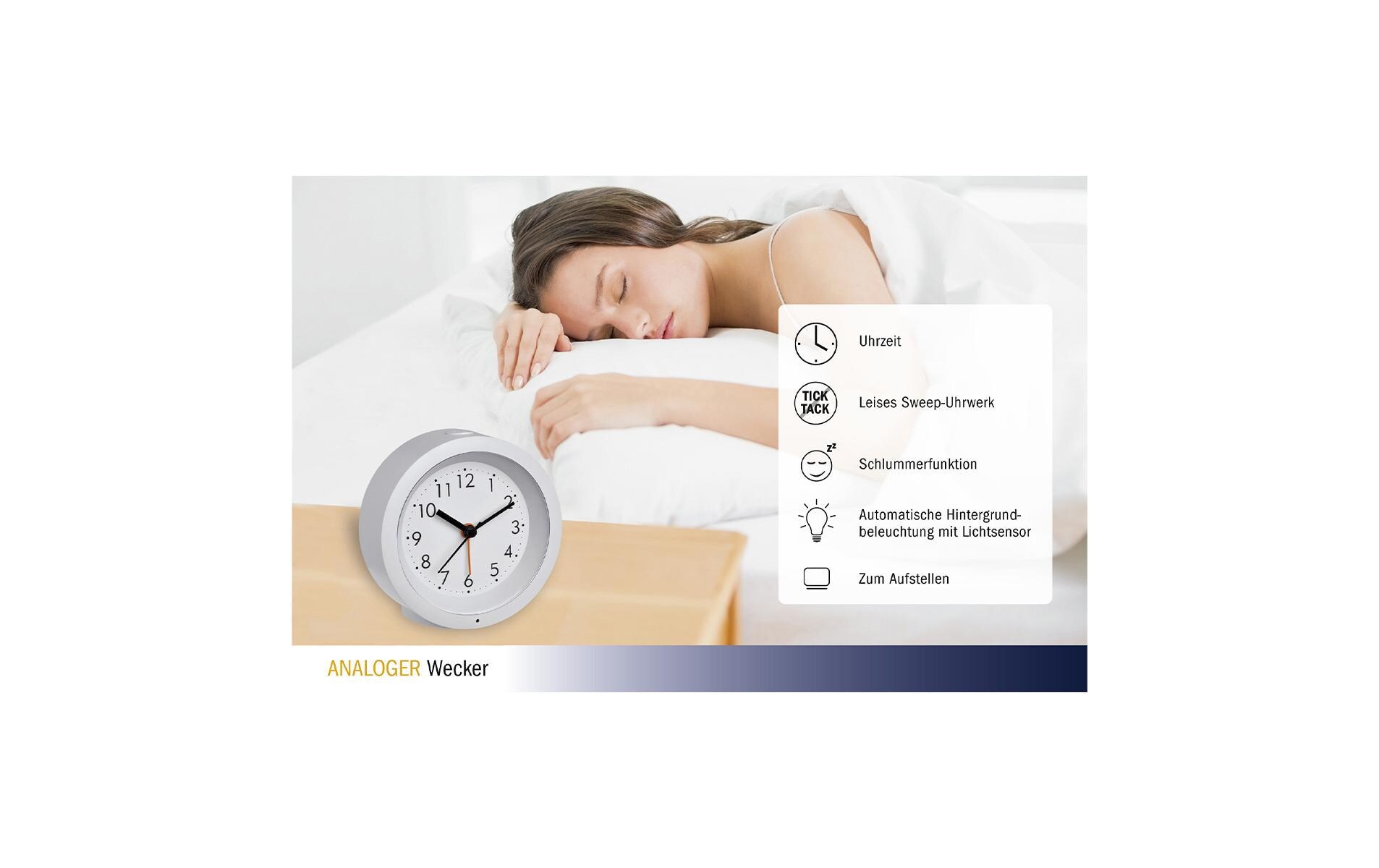 Klassischer Wecker WeissAnaloger Wecker