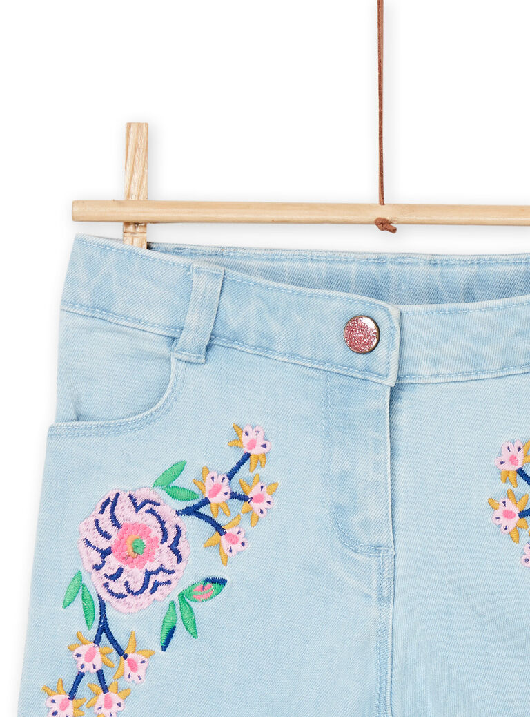 Short en jean bleu clair