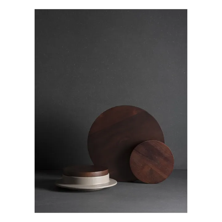 Valerie Objects Couvercle Dishes to dishes en bois d'accacia | Bois foncé