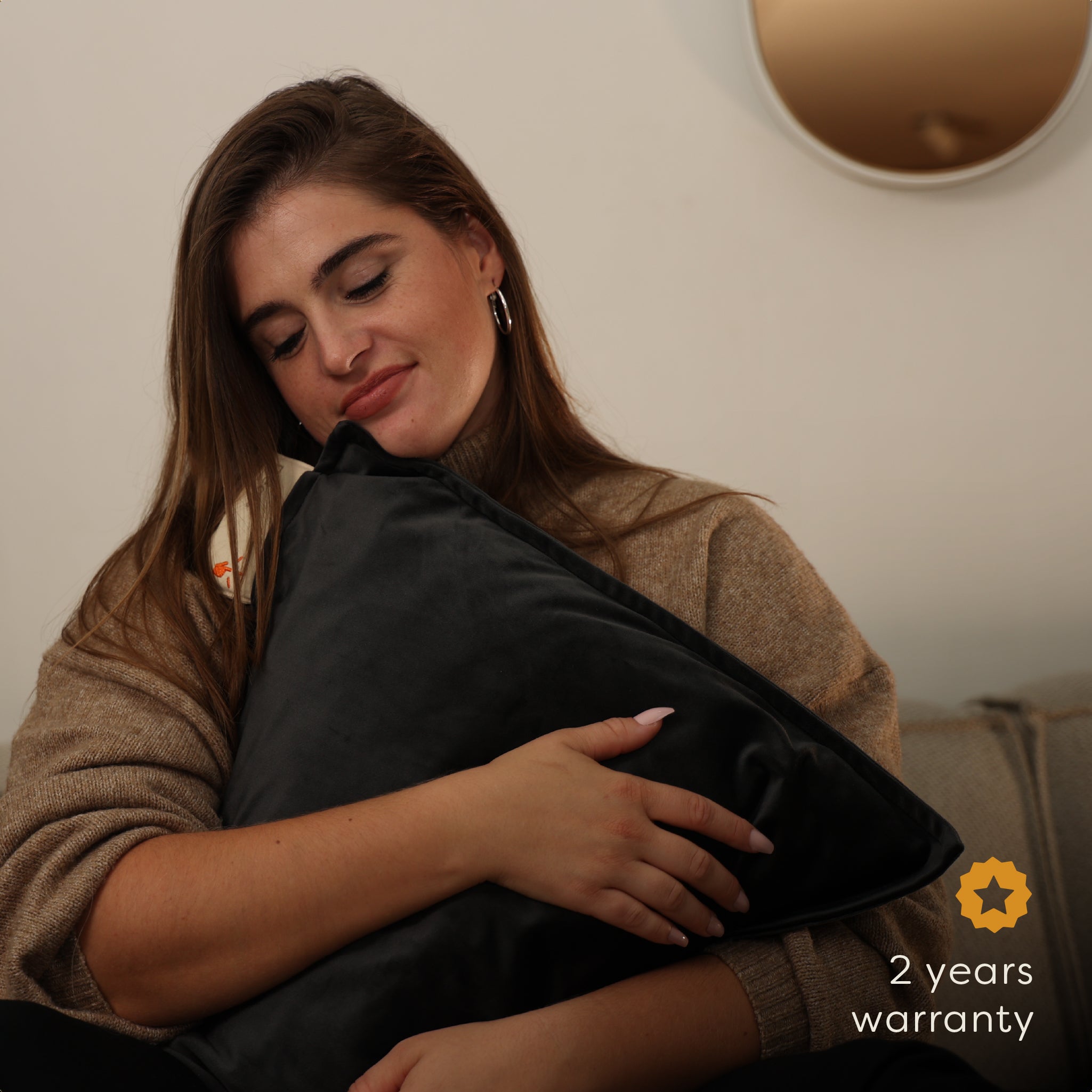 Pleafs Warmtekussen Plush 45x45cm - Onyx