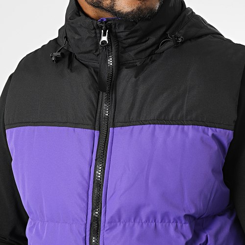 Doudoune Capuche Sans Manches Violet