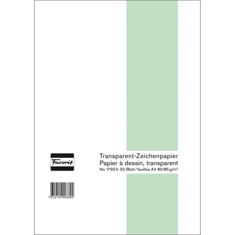 Favorit Transparentpapier, A4, 85 g/m²